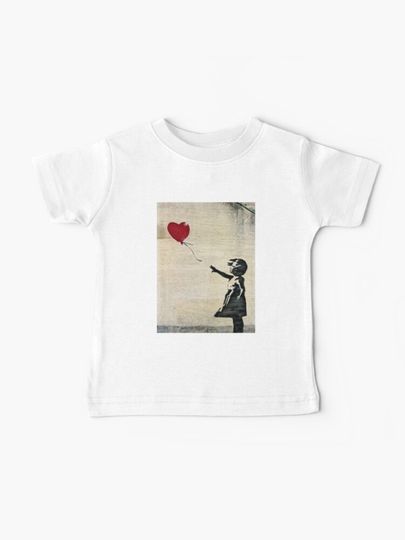 Discover Banksy&apos;s Girl with a Red Balloon III | Baby T-Shirt