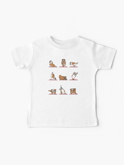 Discover English Bulldog Yoga | Baby T-Shirt