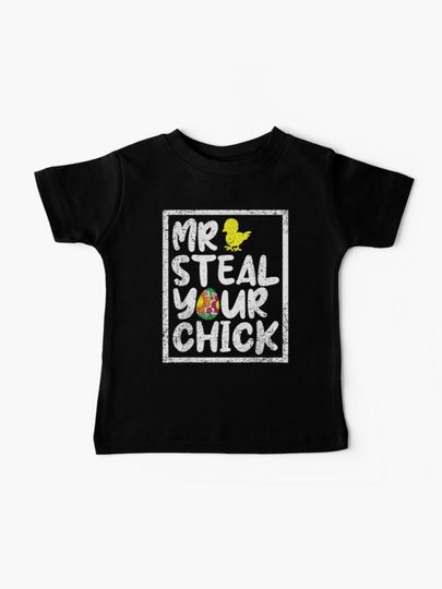 Discover Easter Boys Toddlers Mr Steal Your Chick Funny Spring Humor | Baby T-Shirt