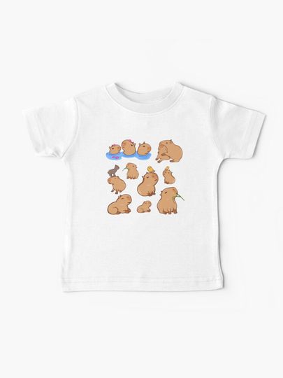 Discover Capybara Pattern | Baby T-Shirt