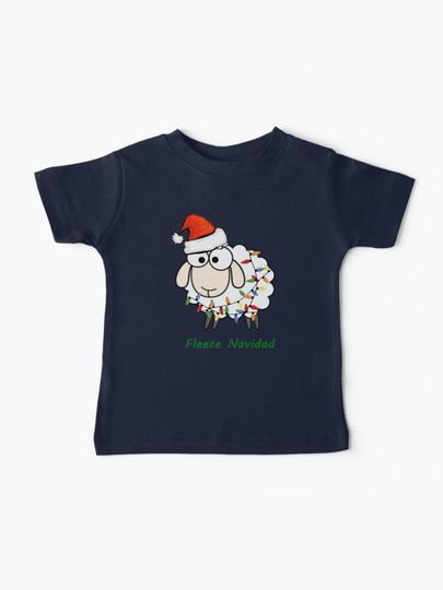 Discover Fleece Navidad - Christmas Sheep | Baby T-Shirt