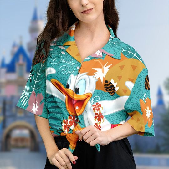 Discover Duck Character Summer Trip Family Hawaiian T Shirt