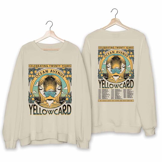 Discover Yellowcard 2024 Ocean Avenue 20 Years Tour Sweatshirt