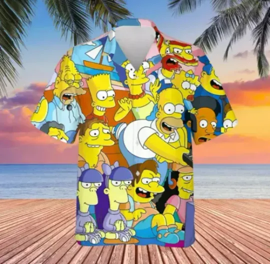 Discover 3D The Simpsons Hawaiian shirt, summer hawaiian shirt