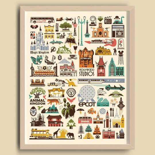 Discover The Four Parks Print Poster