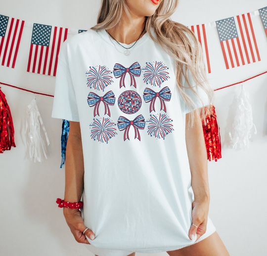 Discover Coquette 4th of July Shirt, Coquette Bows Shirt, Country Girl Shirt