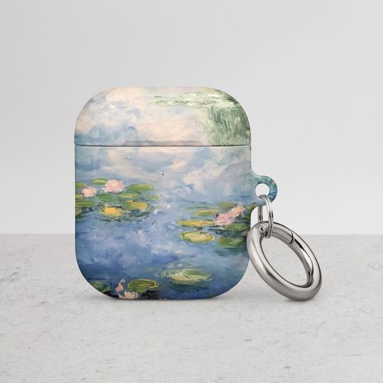Discover Claude Monet Water Lilies Airpods Case Oil Paint Airpod Case