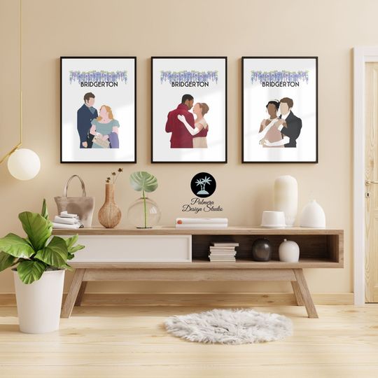 Discover Bridgerton couples wall art,  Set of 3 Digital Prints, Bridgerton art Poster