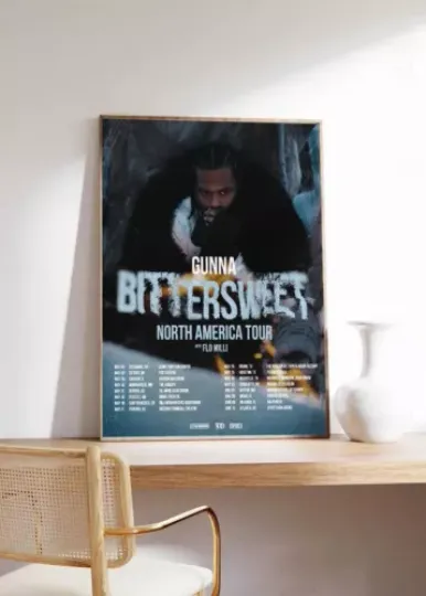 Discover Gunna Bittersweet North America Tour 2024 With Flo Milli And Dina Ayada Poster
