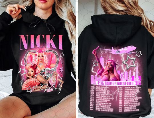 Discover Nicki Minaj Double-Sided Hoodie for Tour 2024 - Perfect Gift for Fans