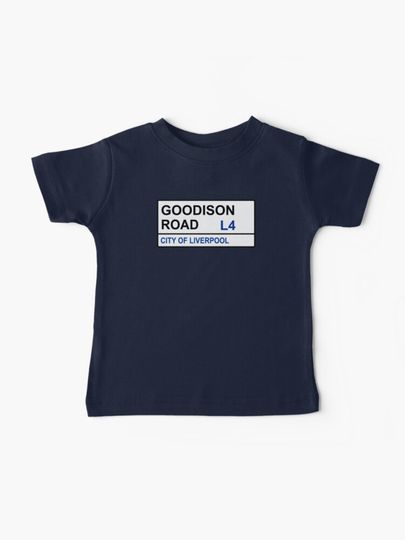 Discover Everton Football Team Goodison Road Street Sign | Baby T-Shirt