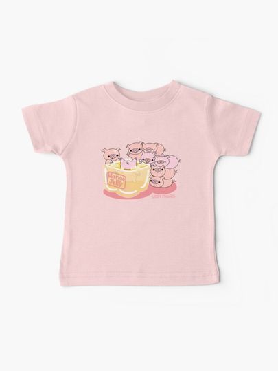 Discover The Giddy Piggies Eat Mango Jelly | Baby T-Shirt