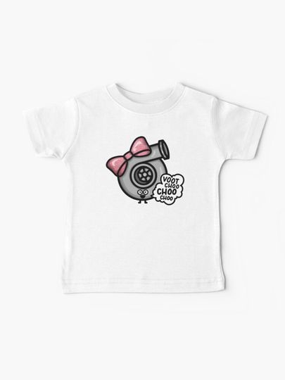 Discover What Does The Cutest Turbo say - Glitter Pink Bow | Baby T-Shirt