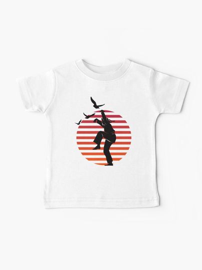 Discover Masters of defense Karate Kick on Sunset White | Baby T-Shirt