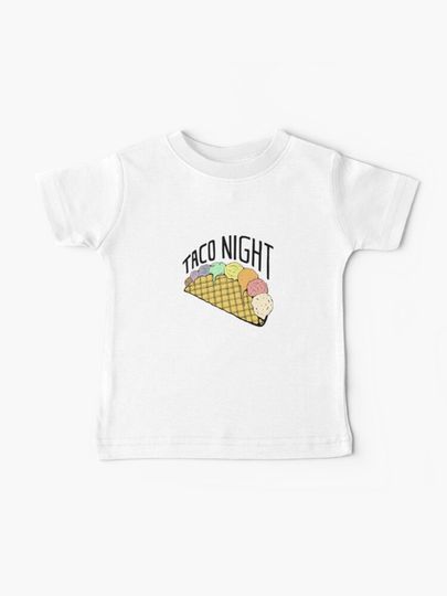 Discover Rainbow Ice Cream Taco Night | Baby T-Shirt