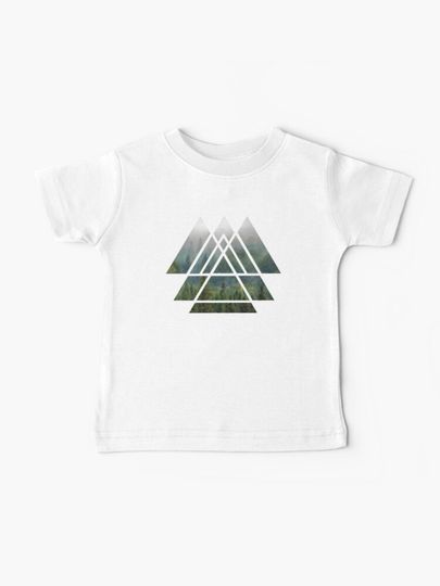 Discover Sacred Geometry Triangles - Misty Forest | Baby T-Shirt