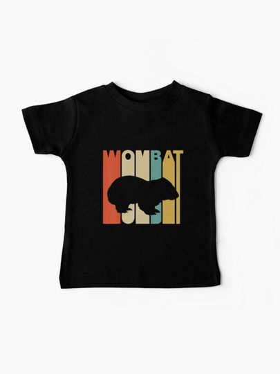 Discover Vintage Style Wombat Silhouette | Baby T-Shirt