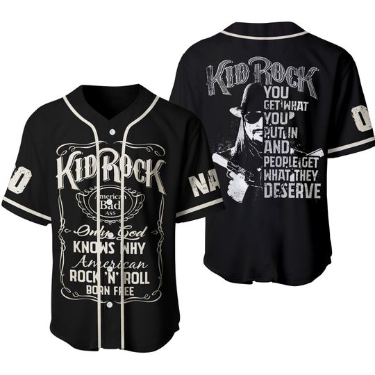 Discover Kid Rock American Rock N Roll Baseball Jersey