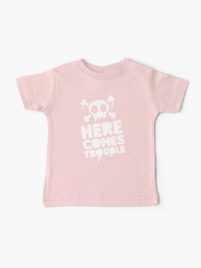 Discover Here comes trouble | Baby T-Shirt