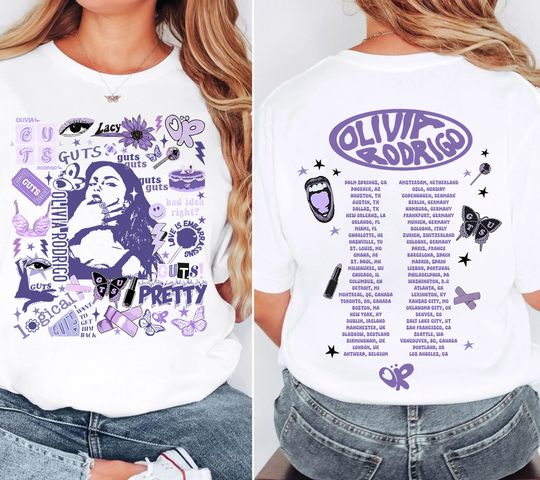 Discover Olivia Guts Tour Shirt Concert Outfit Guts Tour 2024 Concert Shirt
