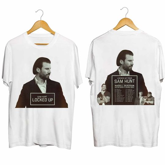 Discover Sam Hunt 2024 Locked Up Tour Shirt, Sam Hunt Fan Shirt