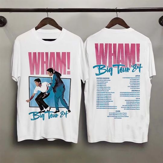 Discover Wham Big Tour White Adult T-Shirt