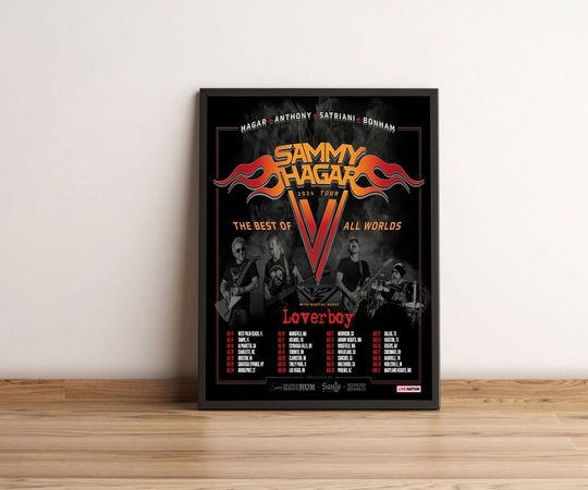 Discover Sammy Hagar 2024 Tour With Loverboy Schedule List Date The Best Of All Worlds Tour Poster