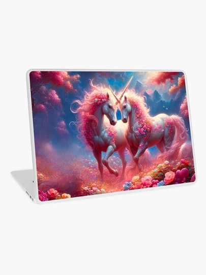 Discover Beautiful Unicorn Magical Creature Fantasy Art | Laptop Skin