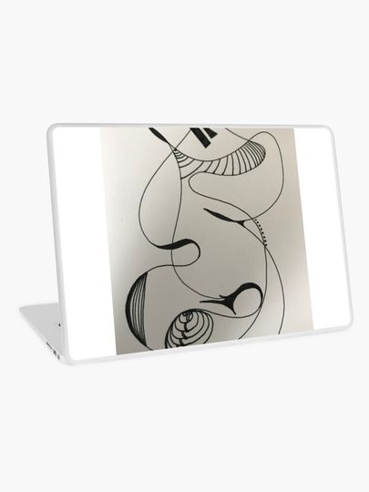 Discover Black lines curves and shadows | Laptop Skin