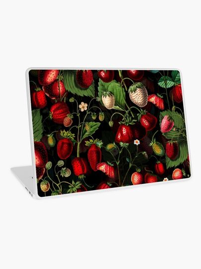 Discover Strawberry Dance - Summer Pattern black  | Laptop Skin