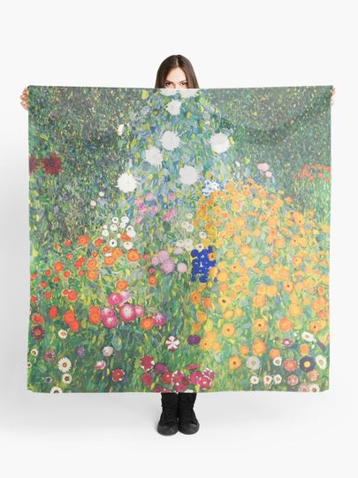 Discover Flower Garden by Gustav Klimt | Scarf