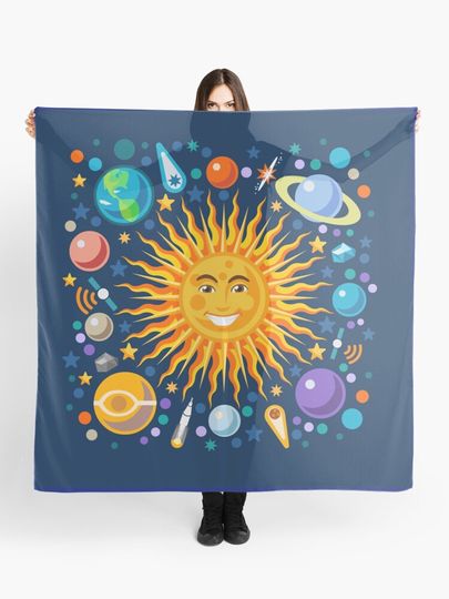 Discover Solar System smiling sun universe | Scarf
