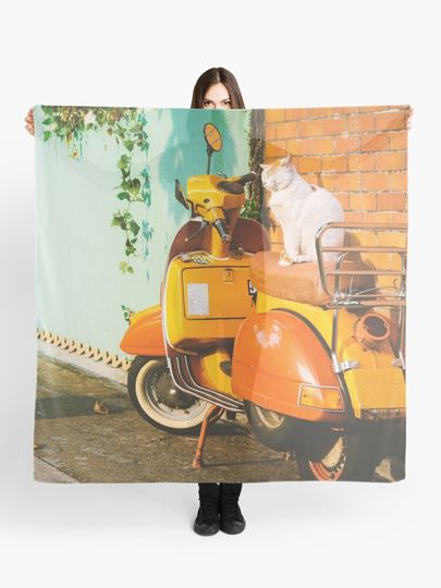 Discover Cat on Bike | Scarf
