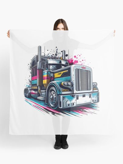 Discover CYMK Truckin’ Down The Road | Scarf