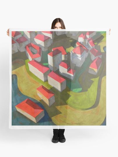 Discover virtual model with red houses | Scarf