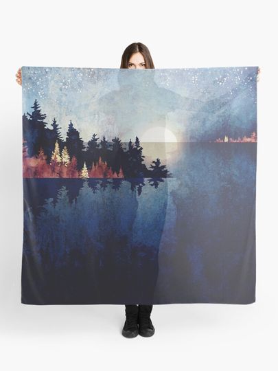Discover Autumn Moon Reflection | Scarf