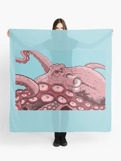 Discover Pink Octopus Design | Scarf