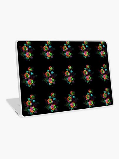Discover Rainbow colourful rose T-shirt | Laptop Skin