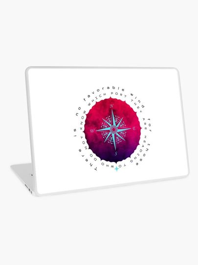 Discover THERES IS NO FAVORABLE WIND, COMPASS | Laptop Skin