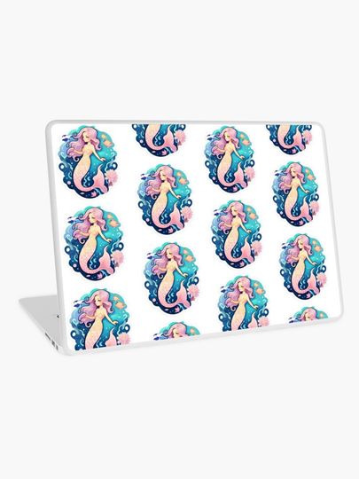 Discover Little Pink Mermaid  | Laptop Skin