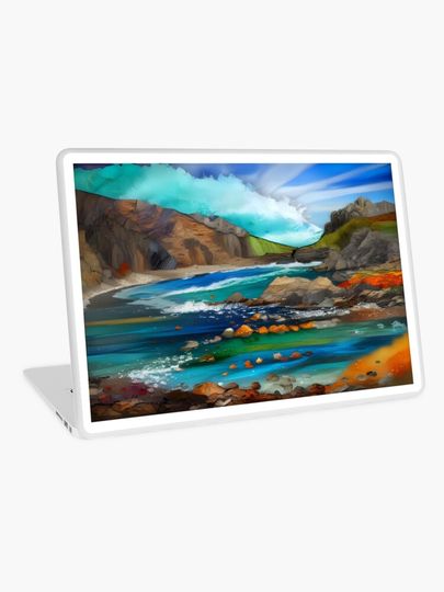 Discover Day at the beach | Laptop Skin