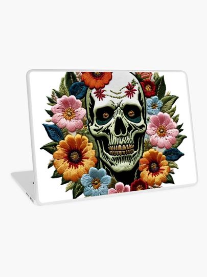 Discover zombie embroidery | Laptop Skin