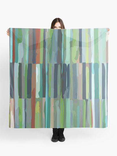Discover Green Etchnic Scandinavian Vertical Line | Scarf