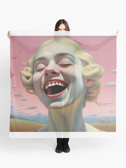 Discover Girl Laughing in the American Southwest | Scarf