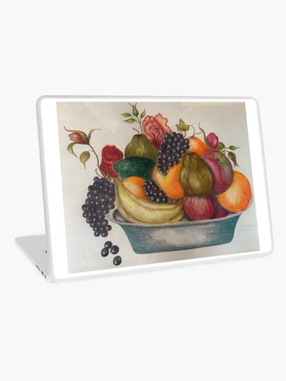 Discover Bowl of Fruit and Roses | Laptop Skin