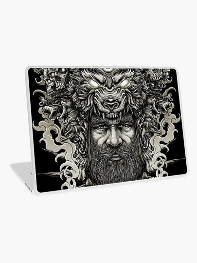 Discover Blackmagic Sorcerer with third eyes wolf  (Winya No. 152) | Laptop Skin