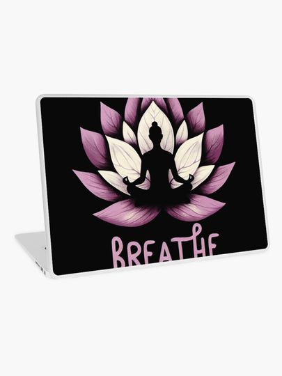 Discover LT46 Breathe Yoga Lotus Mandala Yoga Meditation | Laptop Skin