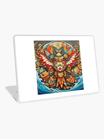 Discover Indigenous art cultural symbols design  | Laptop Skin