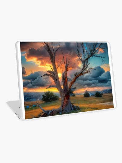 Discover Dead tree in the field  | Laptop Skin