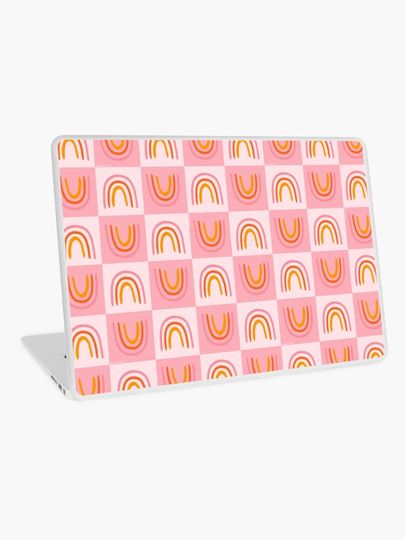 Discover Rainbow Checkered Print | Laptop Skin